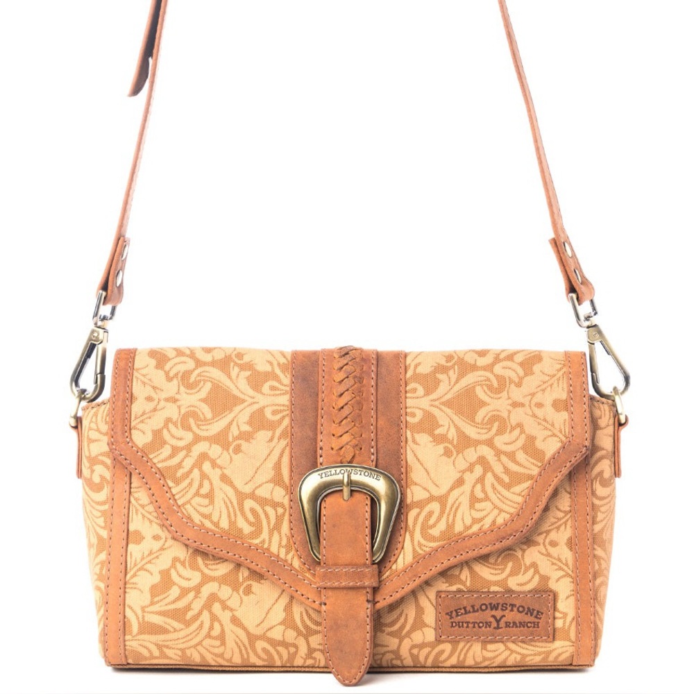 YELLOWSTONE MAVERICK SKY CROSSBODY WITH BUCKLE AMBER - Picture 1 of 6